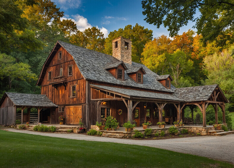 Home surrounded by trees